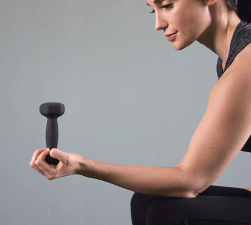 Supination with dumbbell exercise for tennis elbow