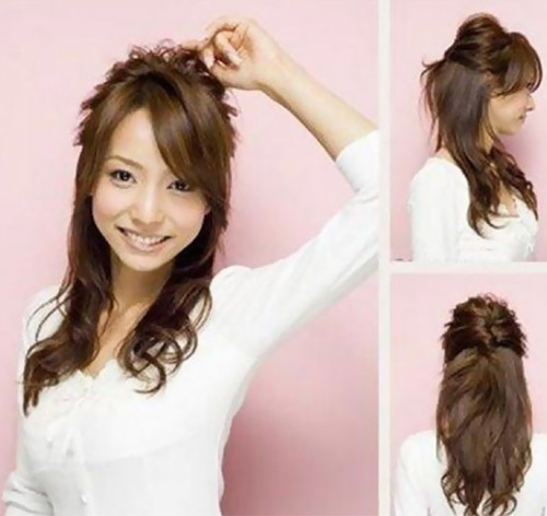 Straight hair Japanese hairstyle  Stock Photo 48825106  PIXTA