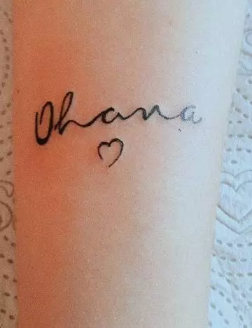 Ohana Hawaiian tattoo designs on arm