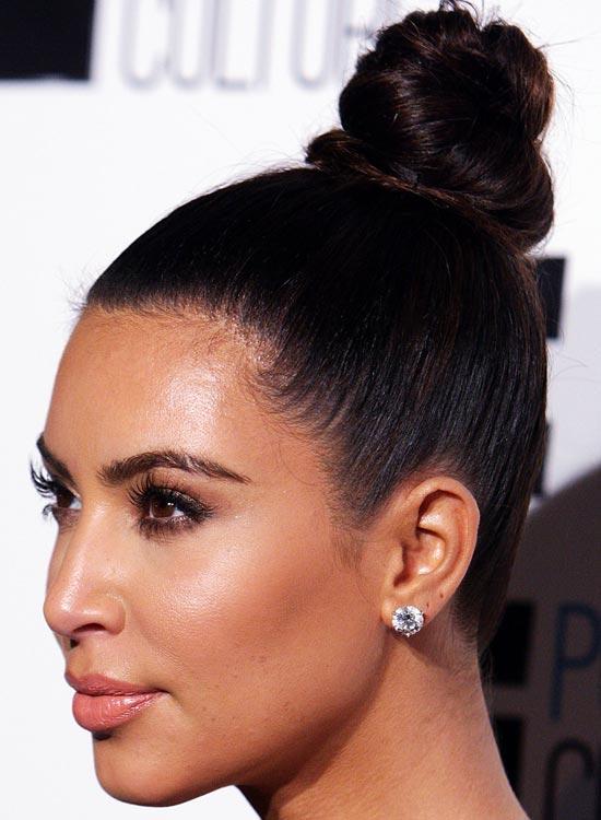 kim kardashian hairstyles bun