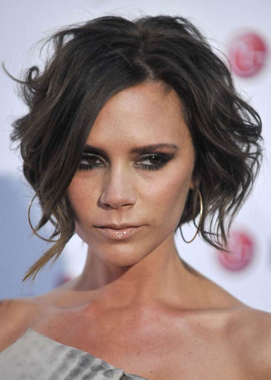 Tousled very short spice Bob Victoria Beckham hairstyle