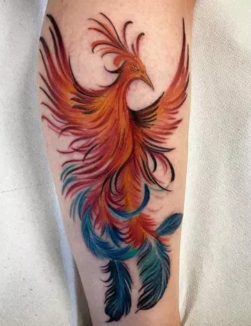 Vicious phoenix tattoo design