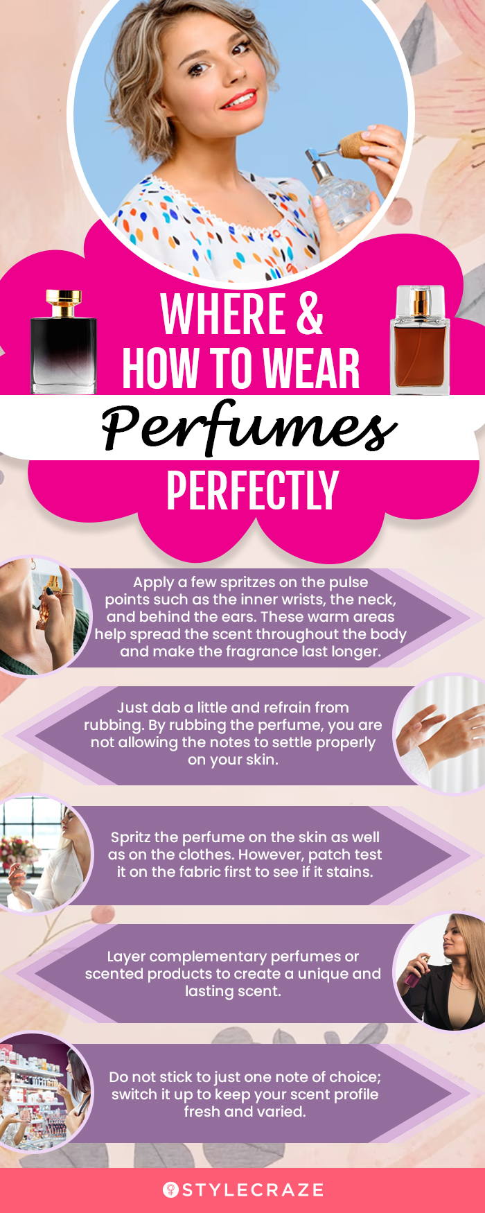 Where & How To Wear Perfumes Perfectly (infographic)