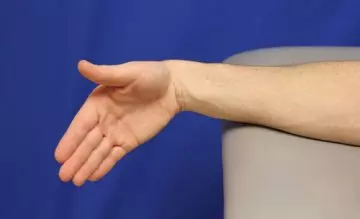 Wrist deviation exercise for tennis elbow