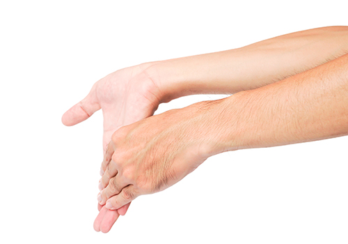 Wrist flex exercise for tennis elbow