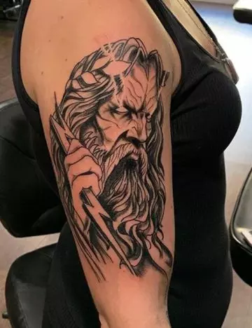 Zeus Greek mythology tattoo