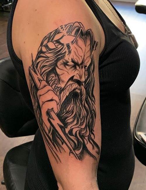 zeus poseidon greek god tattoos