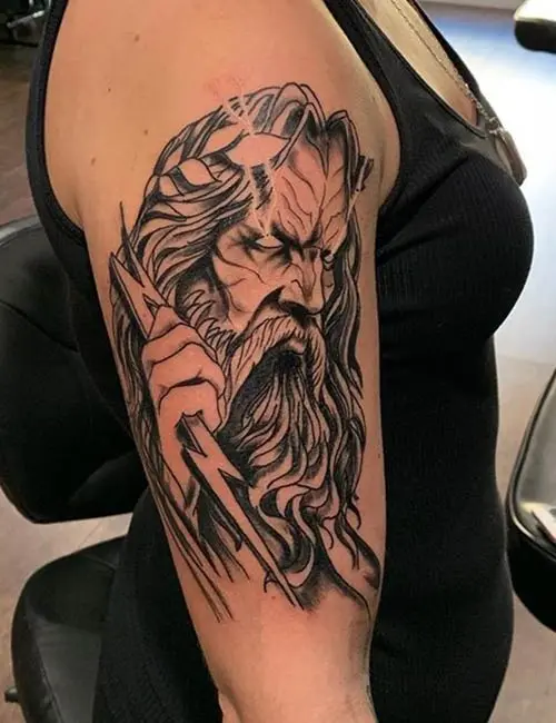 Zeus Greek mythology tattoo