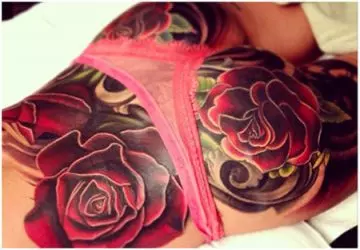Female celebrity Cheryl Cole's tattoo designs