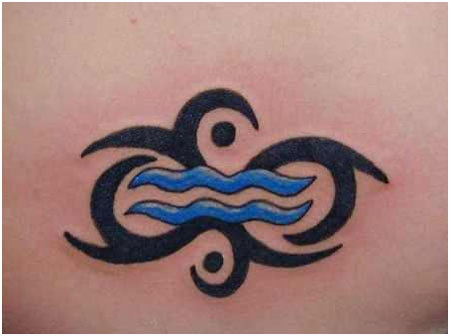 Stylish Aquarius tattoo designs