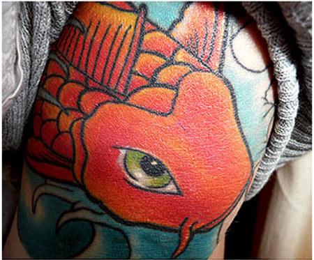 colorful koi tattoo