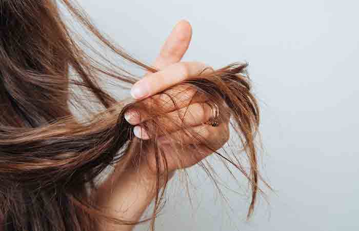 Rough brittleness caused in hair by excessive use of hair styling gels