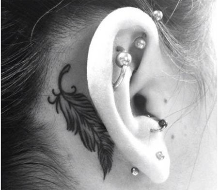 10 Super Cool Ear Tattoo Designs