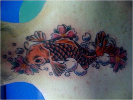 kissing koi tattoo