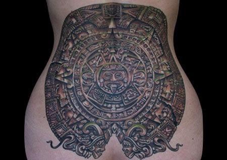 Tatuaje de banda del calendario maya