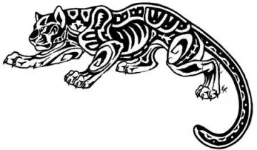 Mayan jaguar tattoo design