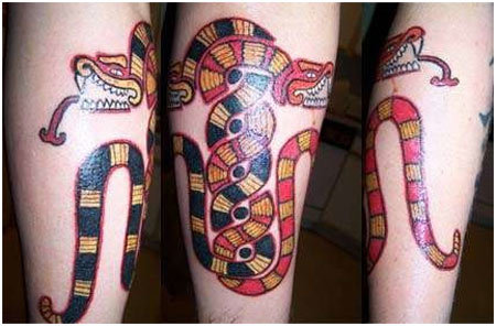 Mayan serpent tattoo design