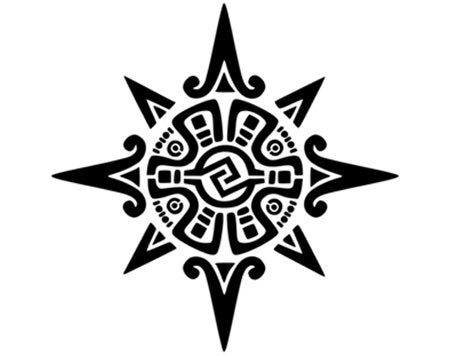 Mayan sun tattoo design