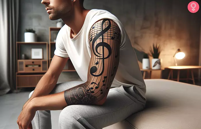 music sleeve tattoo