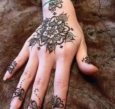 Intricate floral mehndi design for Eid