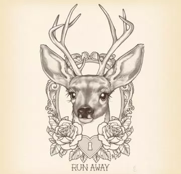 Simple deer tattoo design