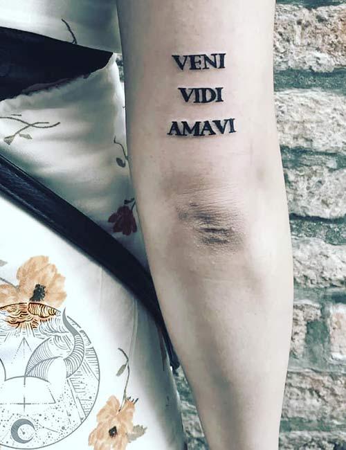 Veni Vidi Vici Tattoo Meaning with Images, by World Wide Times