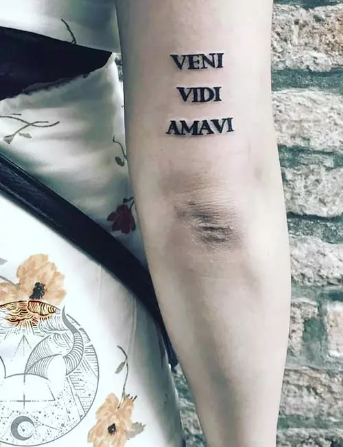 Trendy Latin tattoo design