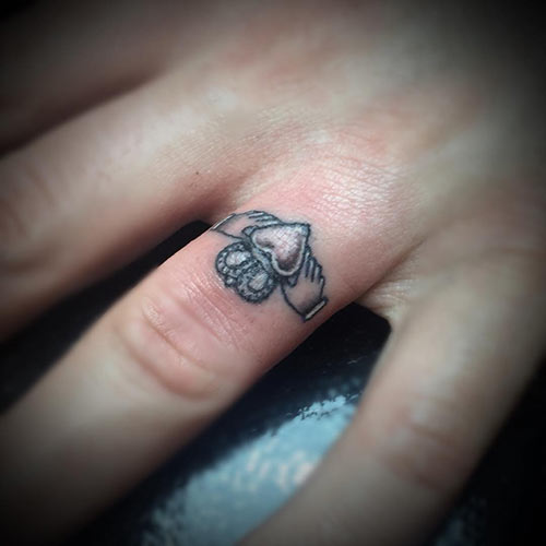 Irish wedding ring tattoo