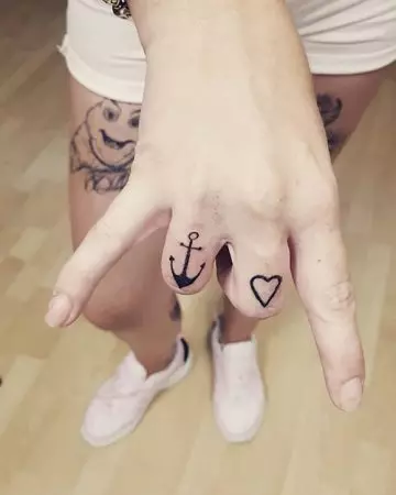 Anchor couple tattoos