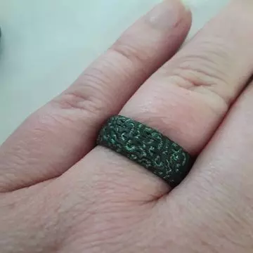 3D wedding ring tattoo