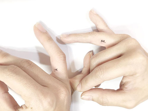 Initials Tattoos On Finger