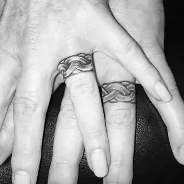 Celtic knot wedding ring tattoos