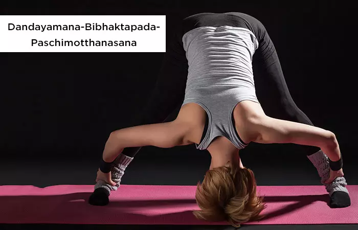 Dandayamana-Bibhaktapada-Paschimotthanasana to strengthen static nerves as the Bikram yoga technique