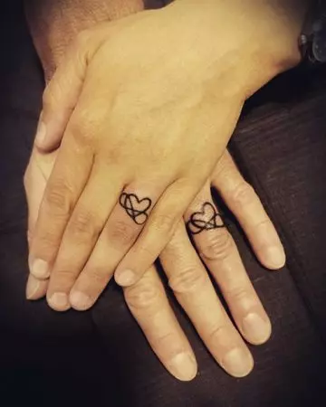 Heart and infinity tattoos