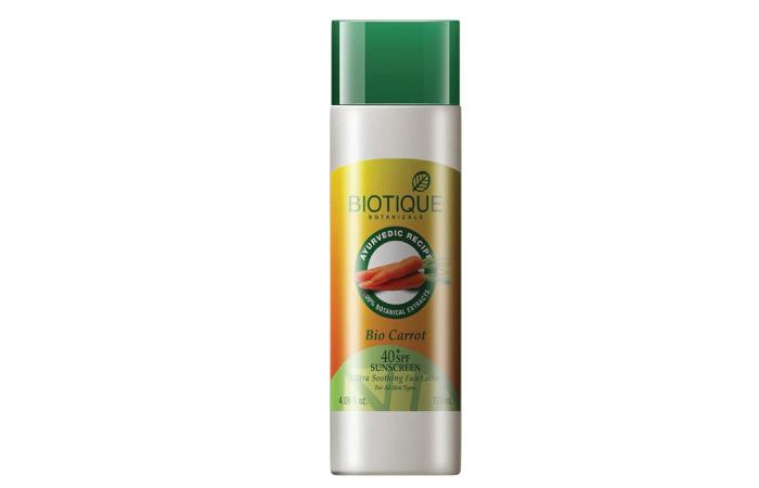 7. Biotique Bio Pro Carrot Protective Lotion - Best Sunscreen For Dry Skin Best Sunscreens For Dry Skin - 7. Biotique Bio Pro Carrot Protective Lotion