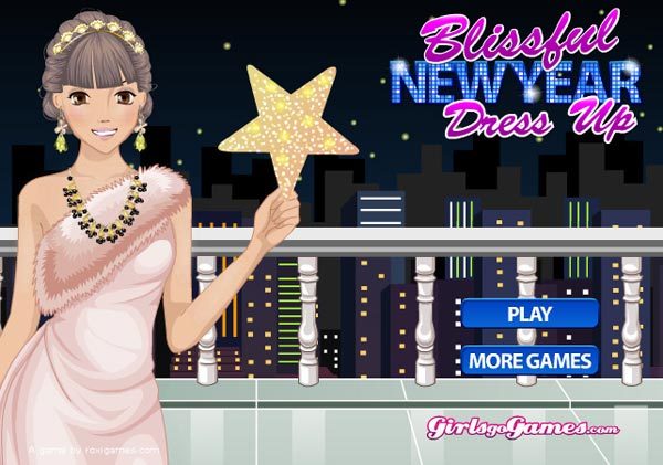 Blissful new year dress up game