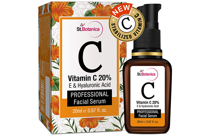 St. Botanica Vitamin C 20%, Vitamin E & Hyaluronic Acid Professional Facial Serum