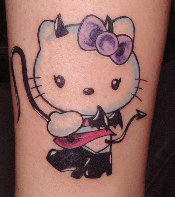 tattoo design for girl hello kitty