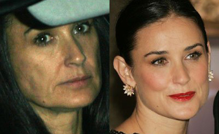 Hollywood actress Demi Moore without makeup