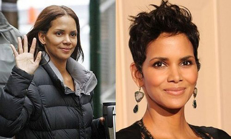 Hollywood actress Halle Berry without makeup