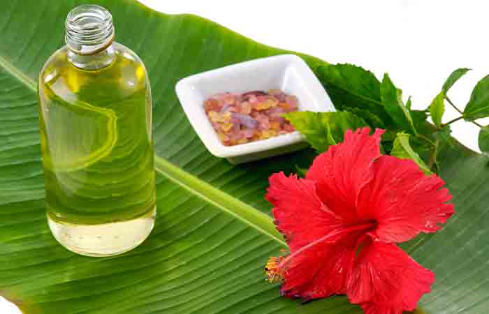 Hibiscus and bhringraj oil for hair growth