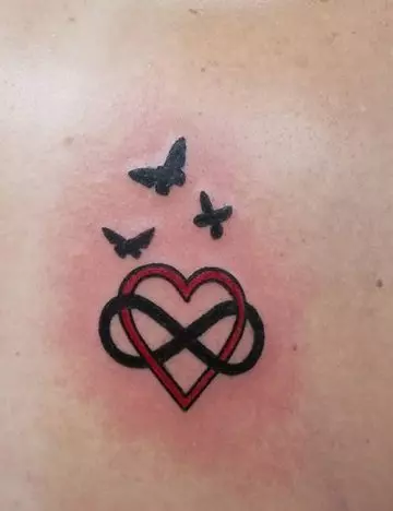 Infinity heart tattoo design