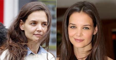 Hollywood actress Katie Holmes without makeup