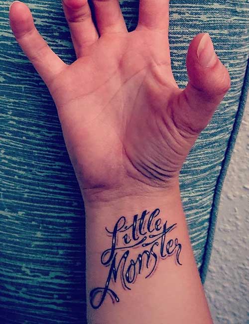 Lady Gaga little mother monster tattoo