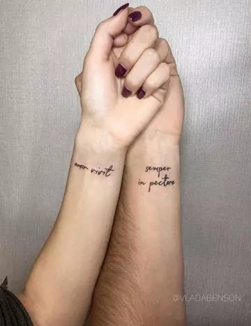 Latin couple tattoo design