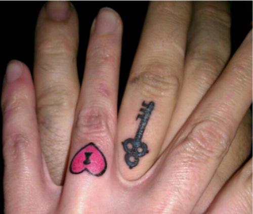 lock and key tattoo design