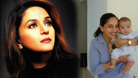Madhuri Dixit without makeup after her childbirth