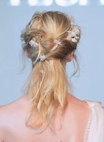 Messy twisted half bride hairstyle