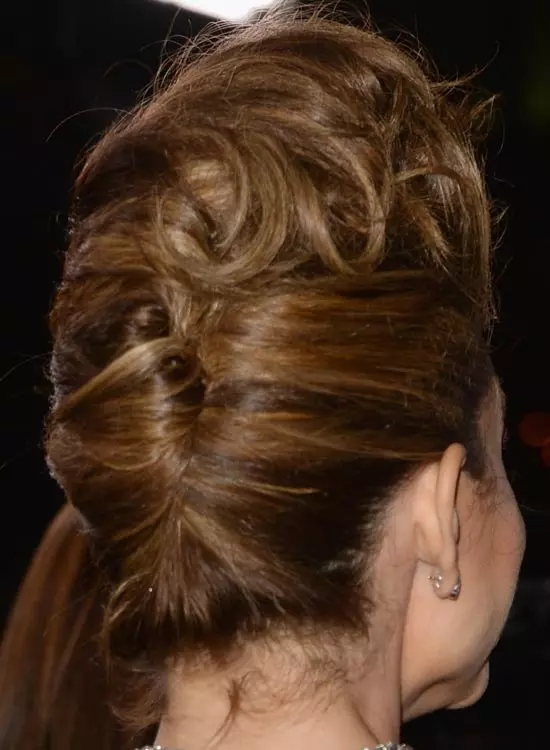 Modified French twist red carpet hairstyle