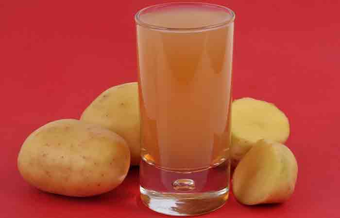 Potato juice as a way of treating temple hair loss naturally